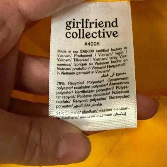 Girlfriend Collective Compressive High-Rise Legging Yellow Medium - Picture 6 of 6